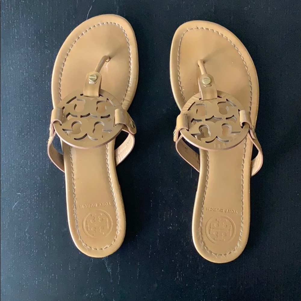 Tory Burch Leather Thong Sandal- Nude, 8.5